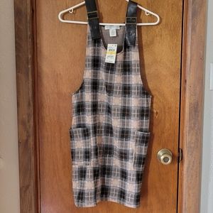 Planet Gold plaid jumper dress